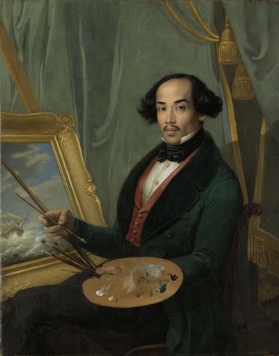 Portrait of Raden Saleh (1811-1880) by Friedrich Carl Albert Schreuel
